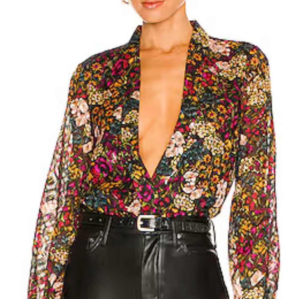 Amanda Uprichard Floral Hera Bodysuit
